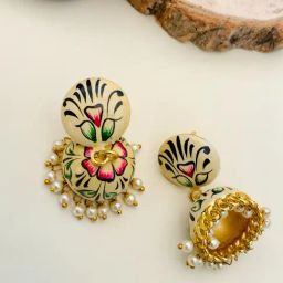 Abdesigns Classic Gold-Plated Jhumki Earrings-image-84