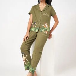 Dreamz by Pantaloons Green Print Top with Pyjama-image-26
