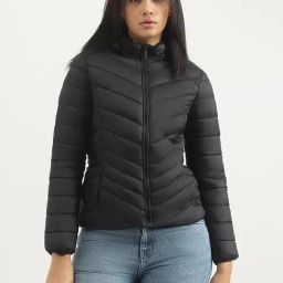 United Colors of Benetton Black Solid Jacket-image-101