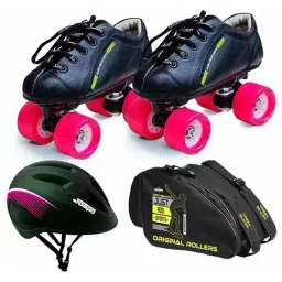 Jaspo Skater Girl Dual Outdoor Wheel Shoe Skate Combo (Black) Size - Uk-10-image-58