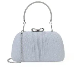 AKIKI LONDON Silver BARNET Shimmer Small Clutch-picture-19