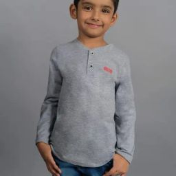 3PIN Boys Grey Cotton Regular Fit T-Shirt-image-42