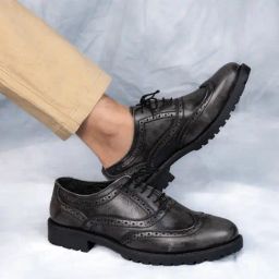 Alberto Torresi Black Tyler Brogue Shoes-picture-21