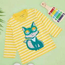 Pantaloons Baby Boys Misted Marigold Cotton Striped Full Sleeves T-Shirts-image-78