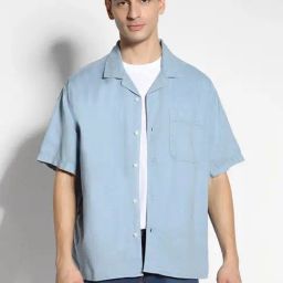 American Eagle Outfitters Blue Relaxed Fit Shirt-image-95