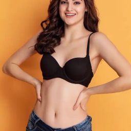 Clovia Black Cotton Half Coverage Everyday Bra-image-49