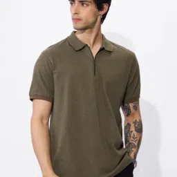 The Souled Store Brown Cotton Lycra Regular Fit T-Shirt-image-34