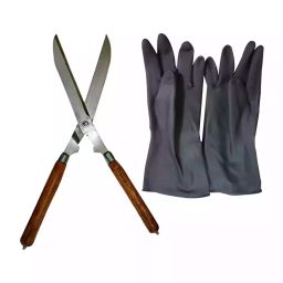 JetFire Wooden Hedge Shear with Wooden Handle, with Multipurpose Gardening Gloves Garden Tool Kit-image-21