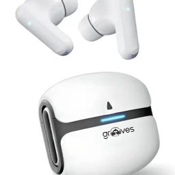 Grooves Theta In Ear Bluetooth Earbuds with Noise Cancellation (Black & White, True Wireless) image 2