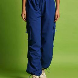 Globus Blue Relaxed Fit Mid Rise Cargo Pants-image-25
