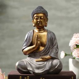 Pure Home and Living Gold Polyresin Textured Sculptures and Figurines-25