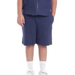 Rare Ones Boys Navy Cotton Solid Shorts-image-61