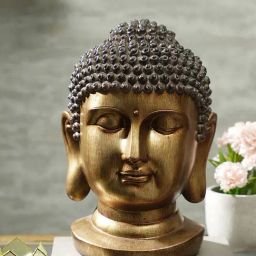 Pure Home and Living Gold Polyresin Textured Sculptures and Figurines-25