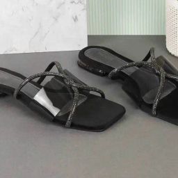 Mochi Women's Black Casual Sandals-picture-30