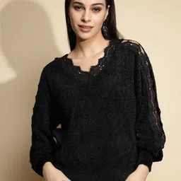 Global Republic Women Embroidered Pullover with Embroidered Detail-image-28