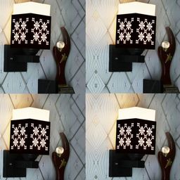 Gojeeva Brown Wood Square Wall Lamps-picture-7