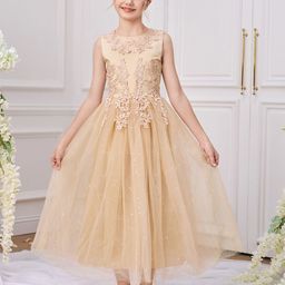 StyleCast x Revolte Girls Solid Round Neck Ruffles A-Line Dress-image-21
