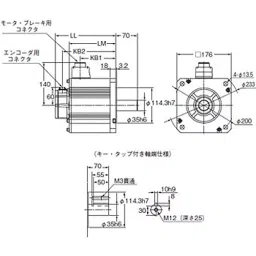 Omron Pulse Train Input Type AC Servo Motor, R88M-K5K020T-BS2-48