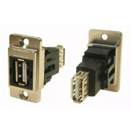 RS PRO Straight Panel Mount USB Connector 2 Port Type A to A, 2354754-image-15