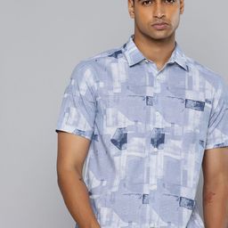 Flying Machine Slim Fit Abstract Printed Pure Cotton Casual Shirt-picture-44