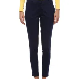 Solly by Allen Solly Navy Cotton Trousers-picture-29