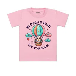 arvesa Hi Dadu & Dadi See You Soon Printed Kids Tshirt-picture-38