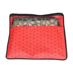 prettykrafts Red & Black 3 Pieces Printed Wardrobe Drawer Organisers-0