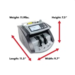 Elcons Fully Automatic Black Manual Currency Counting Machine For Bank image 2