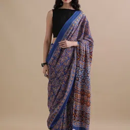 Jaipur Kurti Floral Pure Cotton Saree-36