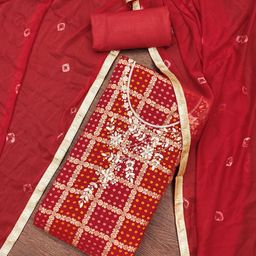 Maroosh Bandhani Printed Unstitched Dress Material-image-34