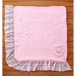 Yellow Apple Lace Blanket Cum Wrappers with Fur (Colour May Vary)-image-19