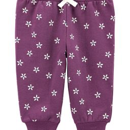 Carter's Floral Fleece Joggers- Purple-image-40