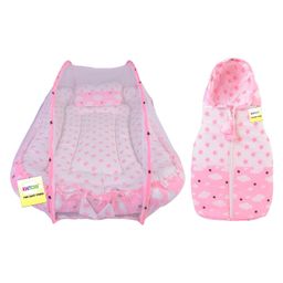 Kwitchy Baby Bedding Set Luxury Cushioned Mattress & Sleeping Bag Combo (0-12 Months, Pink)-24