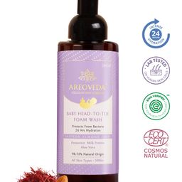 AreoVeda Baby Head-To-Toe Foam Wash 24hr Hydration, Tear-Free, Lab Tested, Ecocert Certified, EWG Verified - 500 ml-image-35