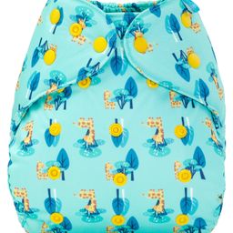 Bumberry Adjustable Reusable Cloth Diaper Cover Giraffe Print - Blue-28