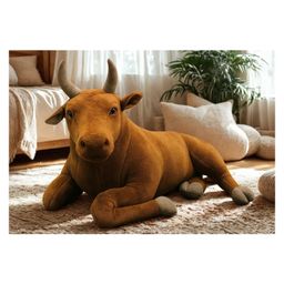 Tickles Buffalo Soft Stuffed Plush Animal Toy for Kids Boys & Girls Birthday Gifts (Size: Length 70 cm Color: Brown)-35