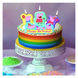 Funcart Peppa Pig Happy Birthday Multicolor Candles - Pack of 4-image-4