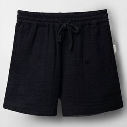 Greendeer 100% Softner Washed Muslin Cotton Woven Solid Breathable Shorts - Black-image-11