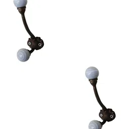 IndianShelf Grey 2 Pieces Ceramic Strip Hangers for Clothes Wall Mounted Coat Hooks-12