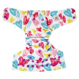 Mylo Baby Freesize Adjustable Cloth Diapers with 3 Free Insert Oeko Tex Certified Pack of 3 Heart Doodles - Multicolour image 3