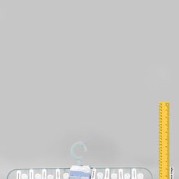 fab n funky Rectangular Shaped Hanger With 16 Clips - Blue image 3