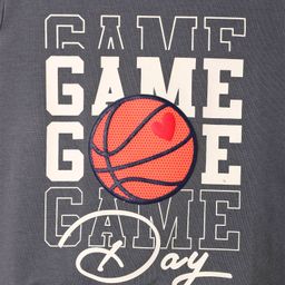 Lazy Bones Looper Knit Full Sleeves T-Shirt with Text Print - Grey image 3