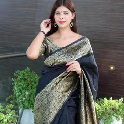 LIMDO Zari Banarasi Pure Silk Saree-picture-19