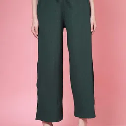 PAUSE SPORT Women Original Flared Wrinkle Free Trousers-2