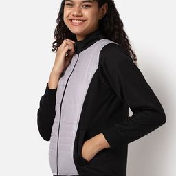 Campus Sutra Women Colourblocked Lightweight Biker Jacket with Embroidered-22