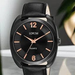 LOREM Men Leather Straps Analogue Watch LR75-14