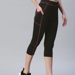 Blinkin Women Black Solid Three Fourth Tights-picture-20