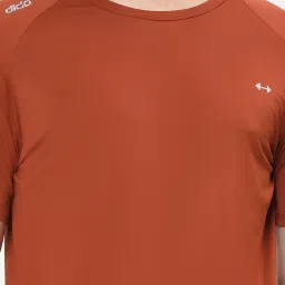 Dida Rust Polyster Regular Fit Solid T-Shirt image 5