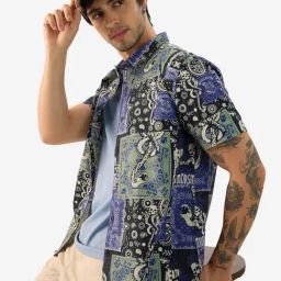 The Souled Store Multicolored Regular Fit Printed Shirt-image-80