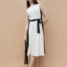 Code By Lifestyle Off White Regular Fit Dress-picture-11